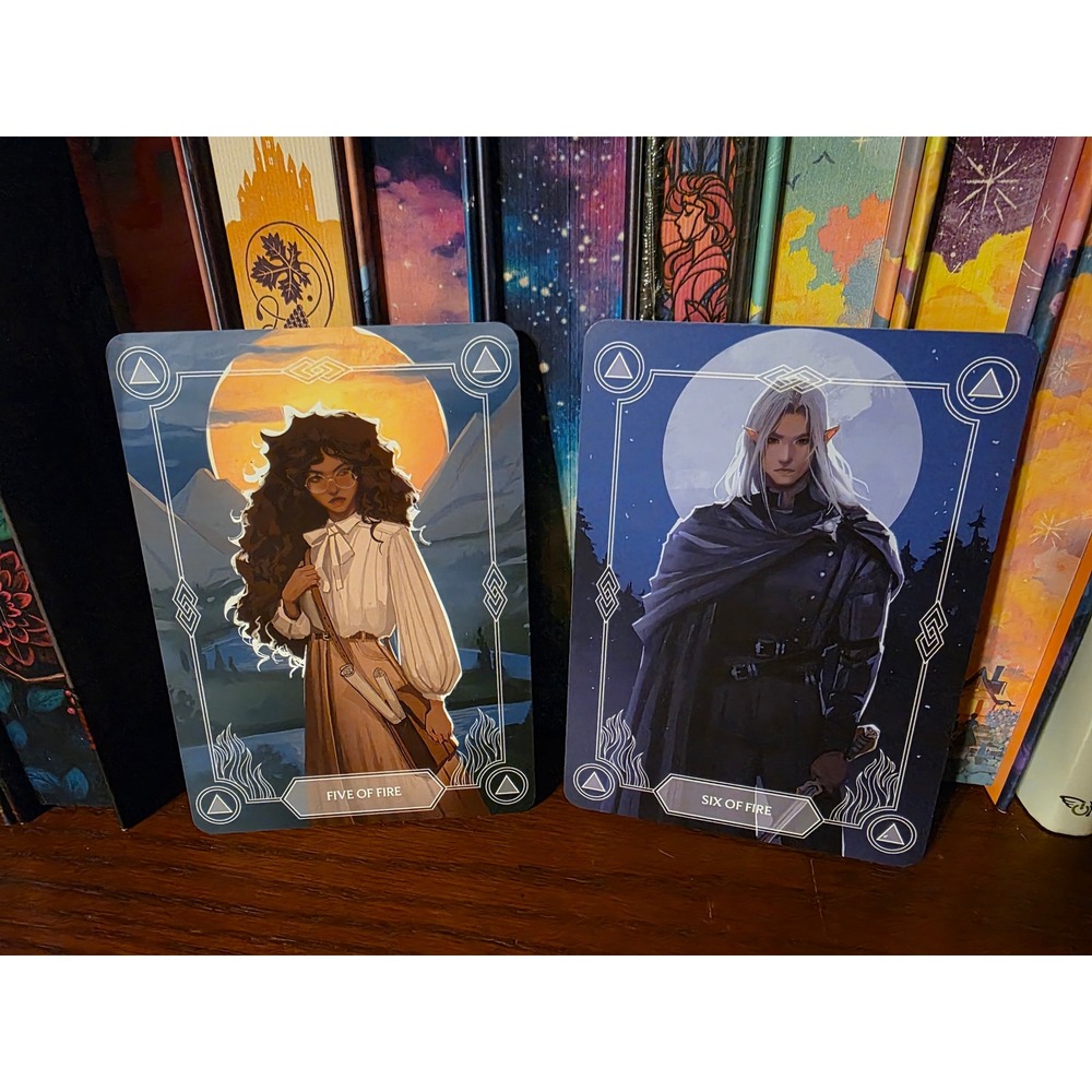 The River She Became FairyLoot Tarot Cards Five and Six of Fire Collectible Art